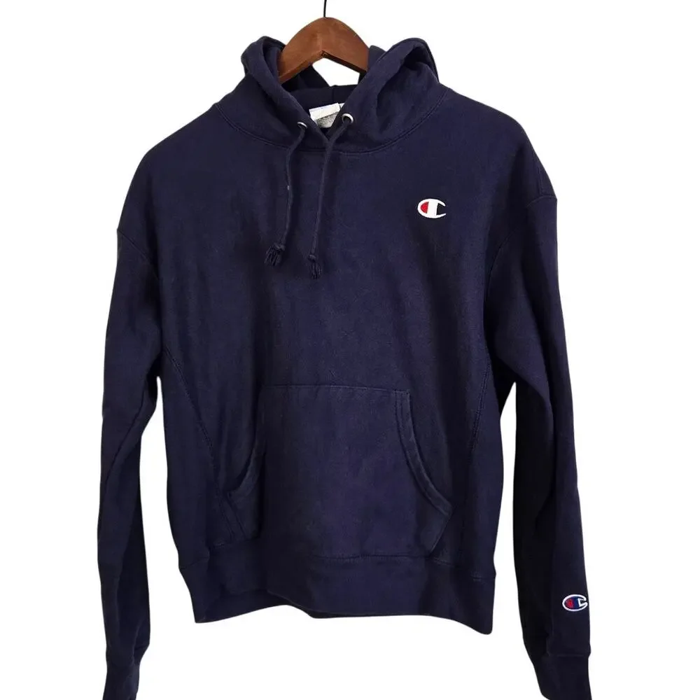 Champion Reverse Weave Athletic Streetwear Minimalist Capsule Wardrobe Hoodie M